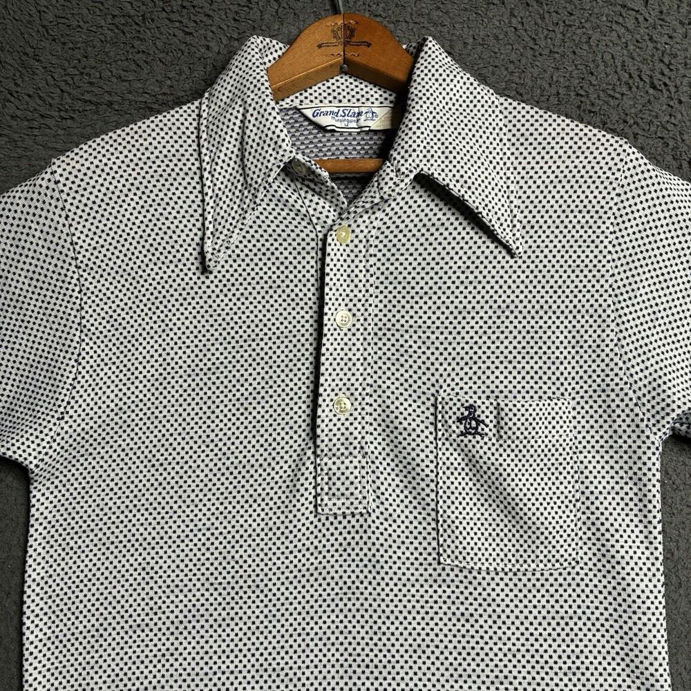 Vintage 70’s Munsingwear Polo Grand Slam Shirt Penguin Logo size Medium